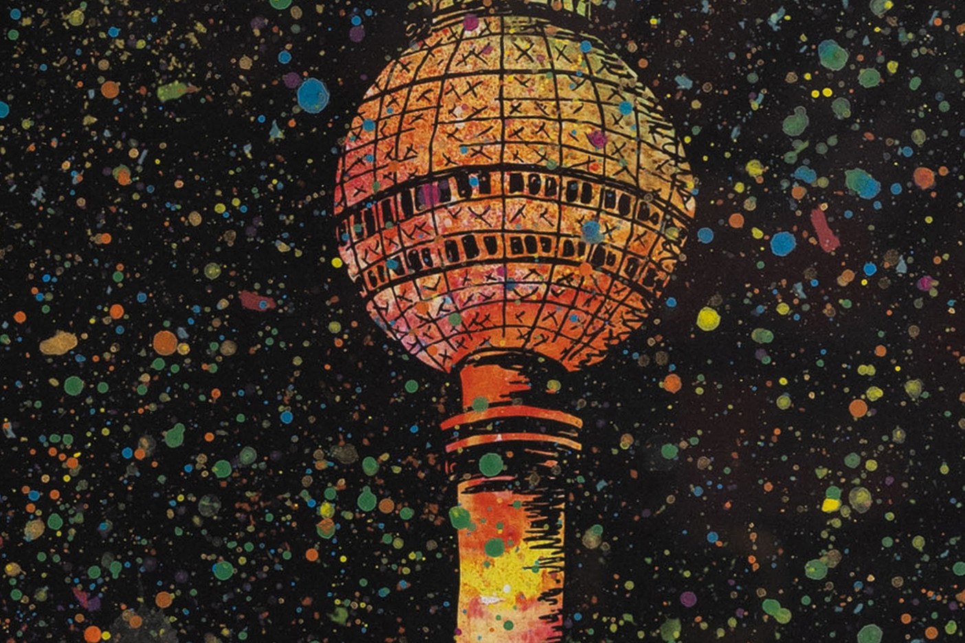 Acrylic Splatter Berlin TV Tower